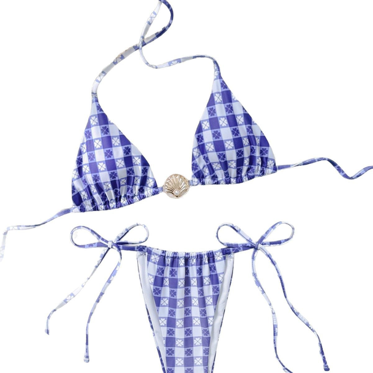 ROVIKNA new bikini sexy pit strip tube top high split front twist swimsuit bikini