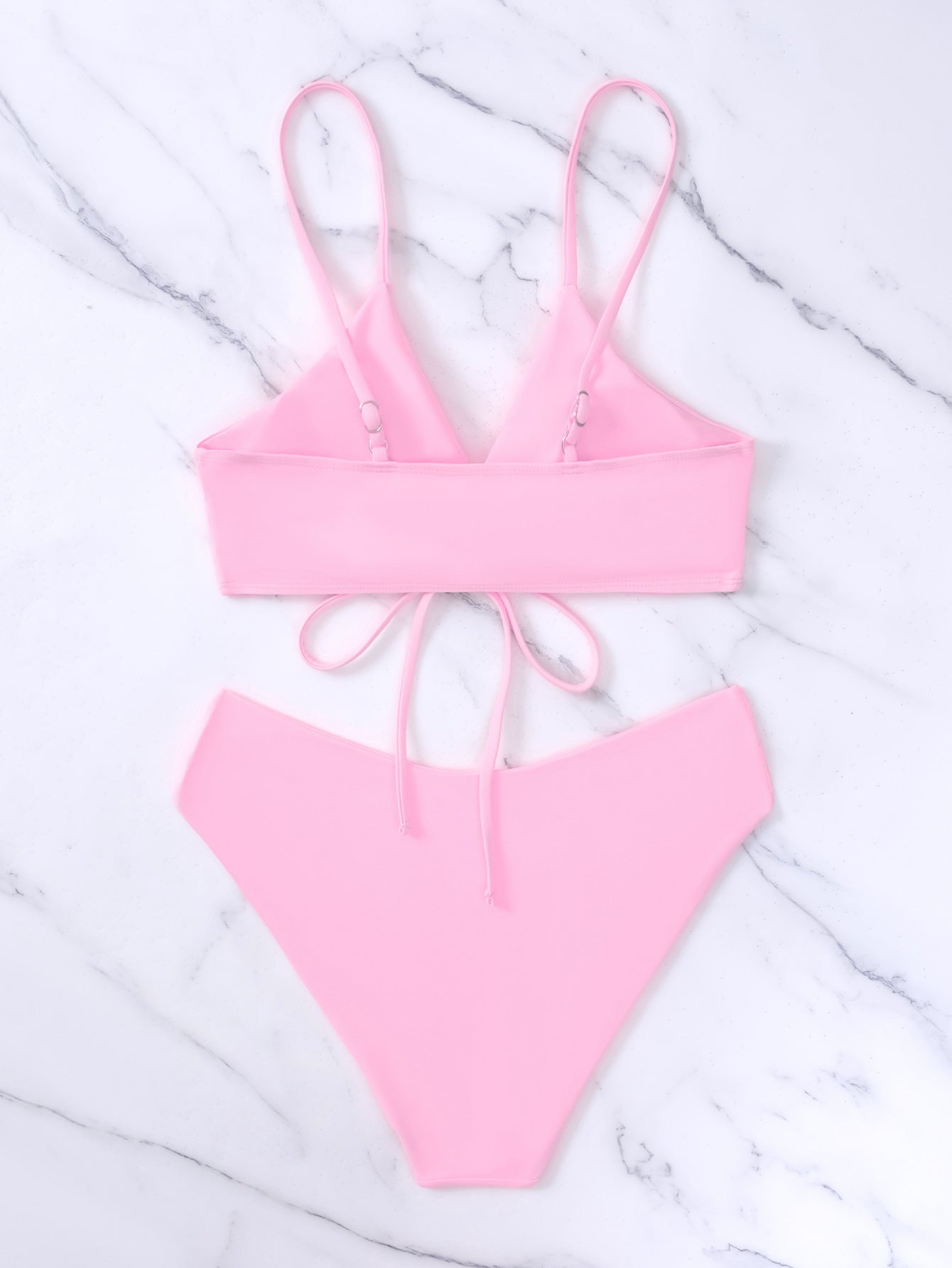 ROVIKNA 2025 Trendy Styles - Women's Multicolor Ruched Front Bikini Set