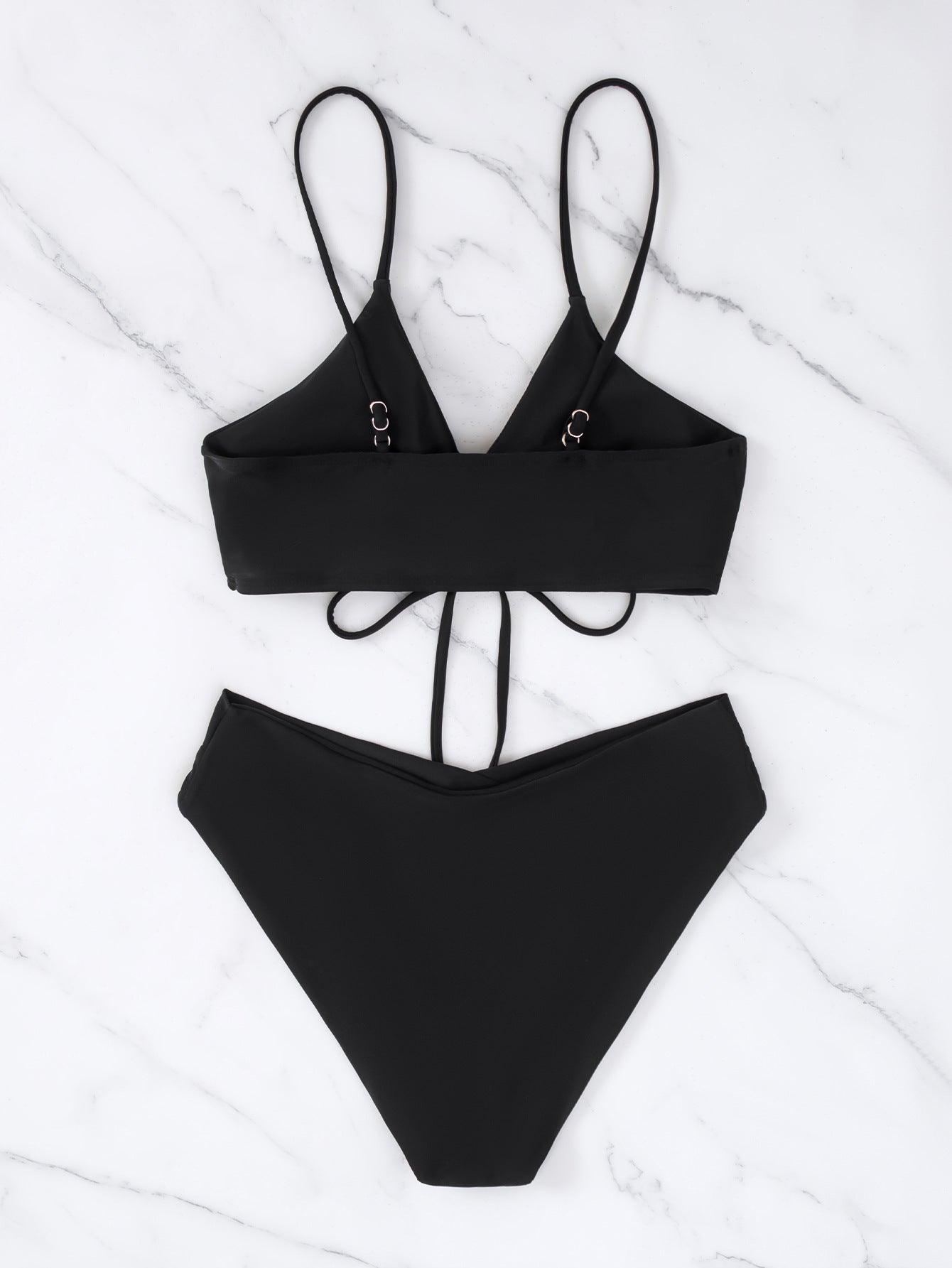 ROVIKNA 2025 Trendy Styles - Women's Multicolor Ruched Front Bikini Set