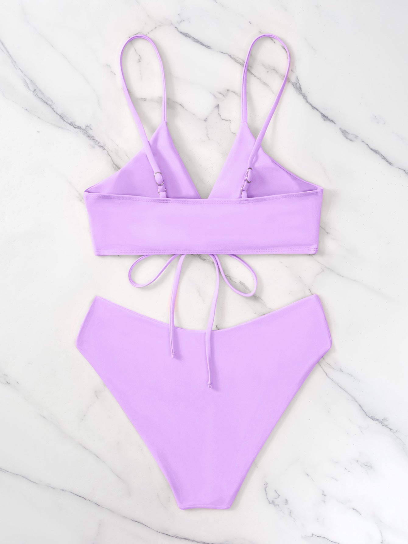 ROVIKNA 2025 Trendy Styles - Women's Multicolor Ruched Front Bikini Set