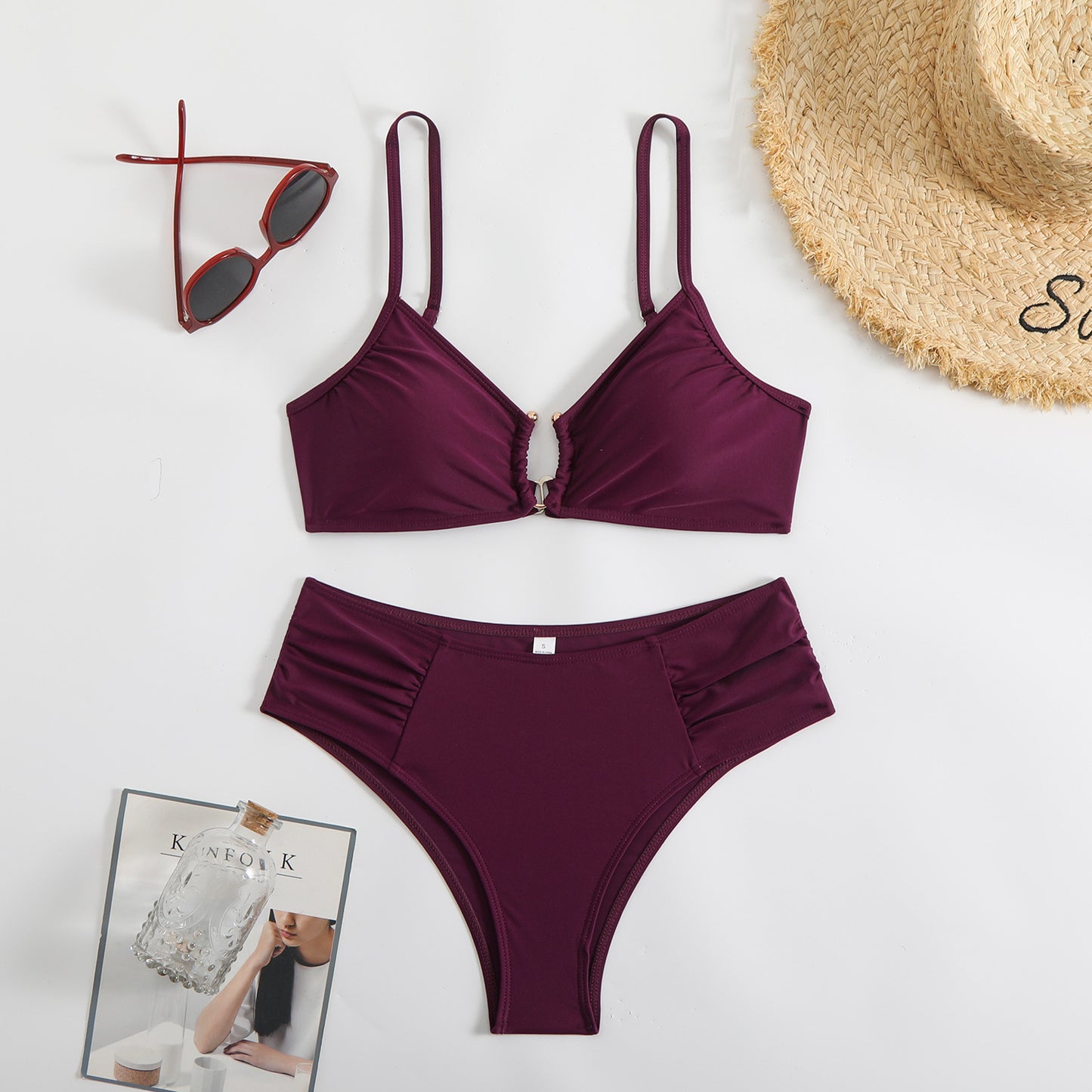 Solid color bikini