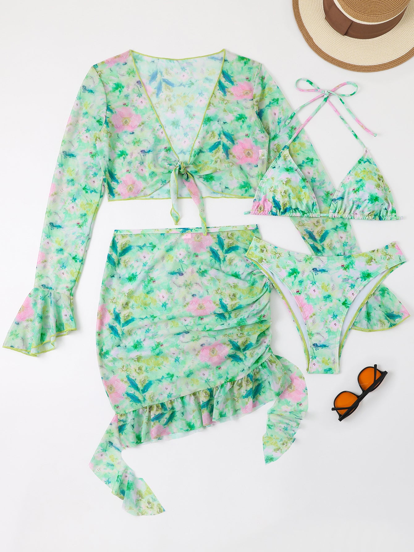 Beach swimsuit sexy beach skirt split swimsuit comfortable beach swimsuit