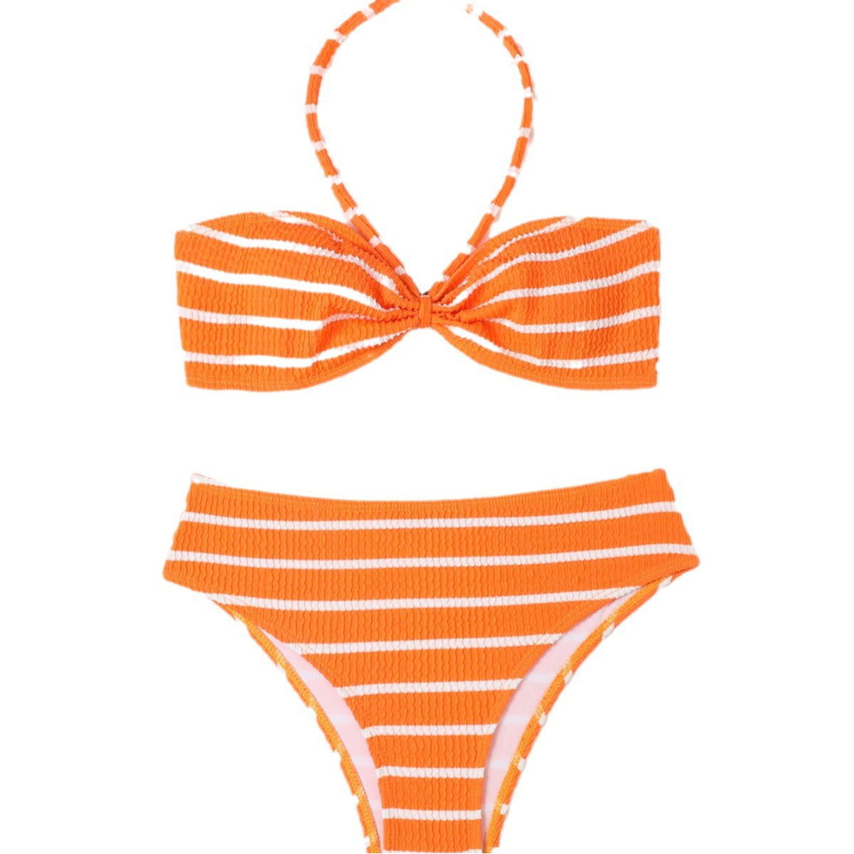 sexy small breasts gather triangular bikini split swimsuit sexy backless bikini three-piece set