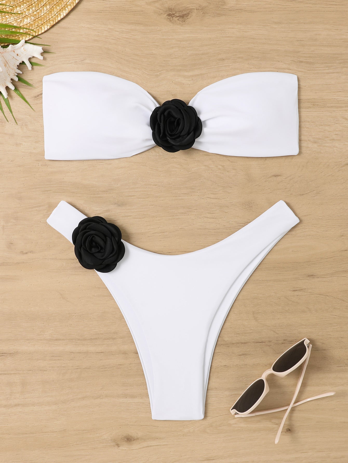Split swimsuit sexy halter big chest steel bracket gathers small chest bikini set bikini