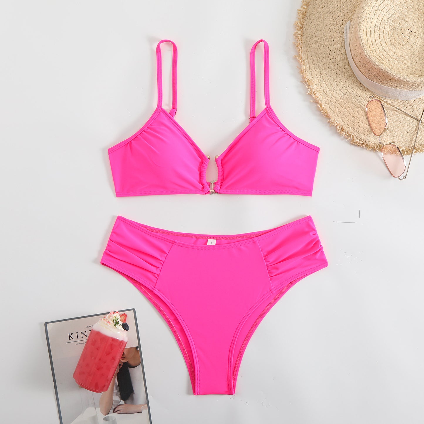 Solid color bikini