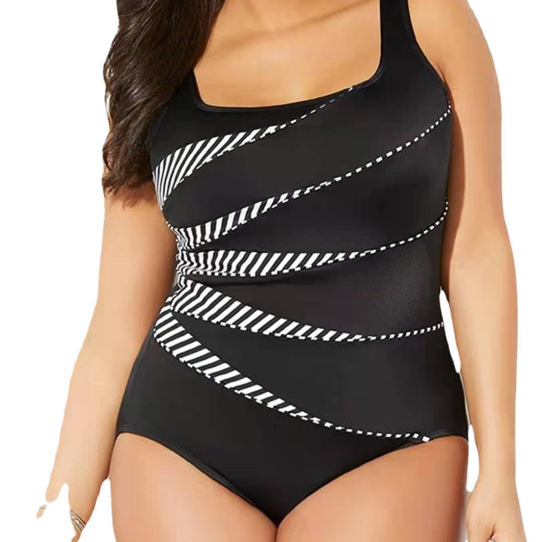 ROVIKNA Women's Plus Size Halterneck Swimsuit with Padded Cups
