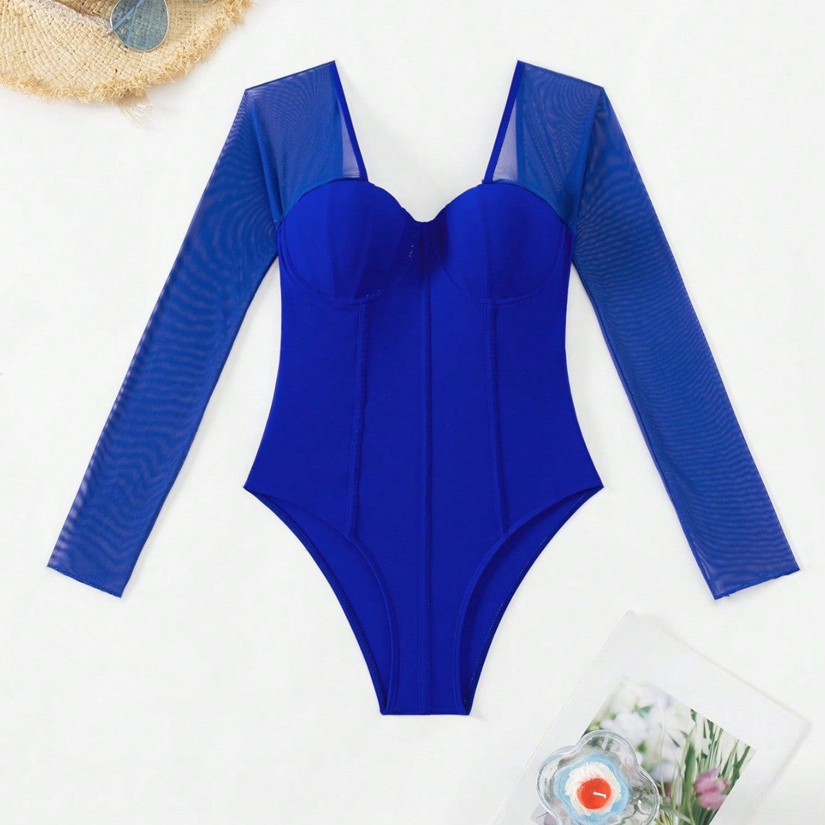 Rovikna Women's Long Sleeve One-Piece Swimsuit