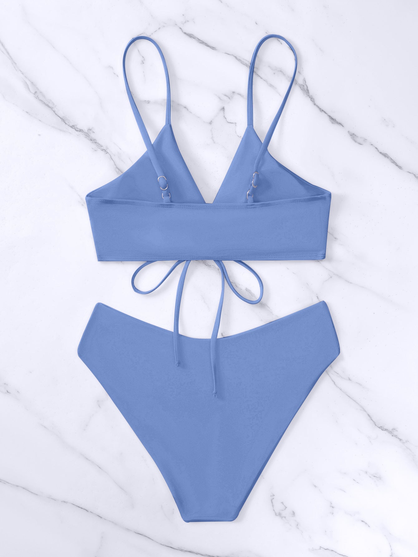 ROVIKNA 2025 Trendy Styles - Women's Multicolor Ruched Front Bikini Set