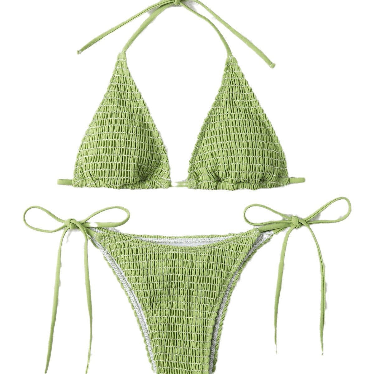 Rovikna Women's Knitted Bikini Set - Adjustable Halter Top & Bottoms