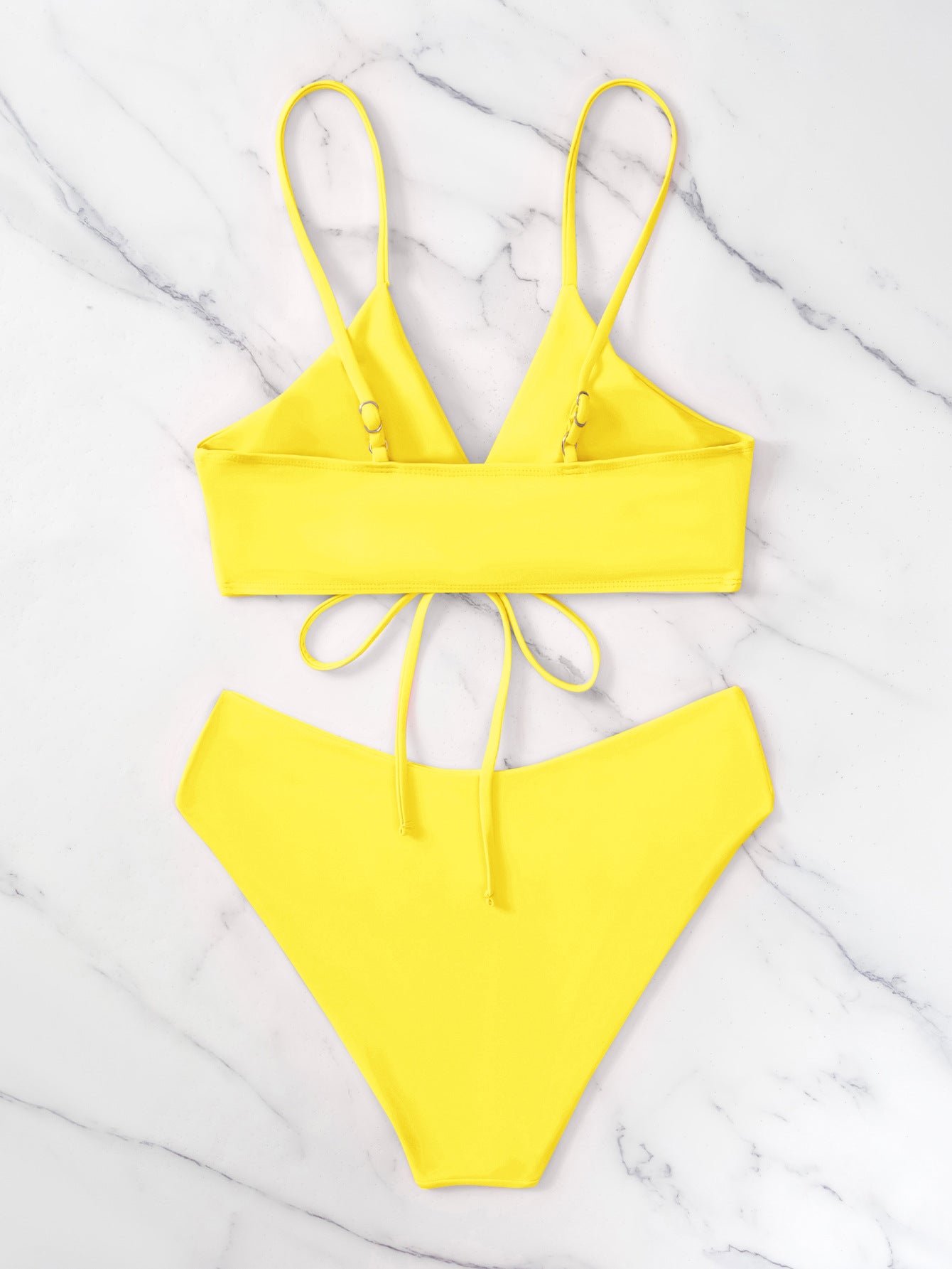 ROVIKNA 2025 Trendy Styles - Women's Multicolor Ruched Front Bikini Set
