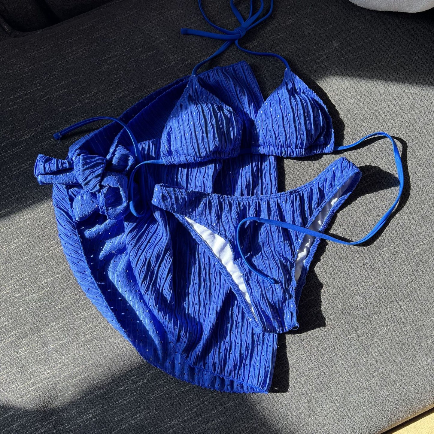Rovikna Women's Ruched Bikini Set - Padded & Tie-Side Bottoms