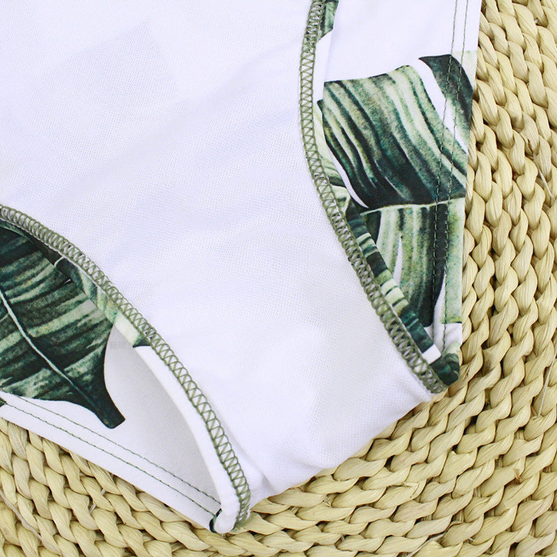 Rovikna Women's Tropical Print Bikini Set - Halter Top & Bottoms