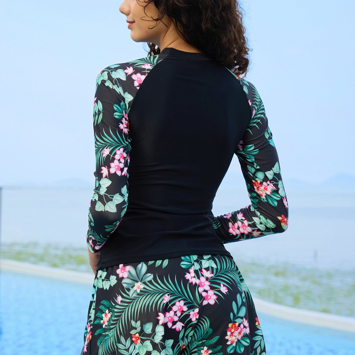 ROVIKNA 2025 new swimsuit fashion bikini long-sleeved wetsuit split swimsuit women's bikini