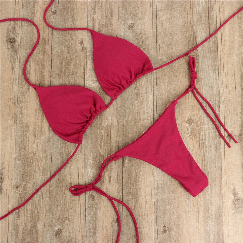 ROVIKNA Women's Adjustable Strap Bikini Set - 2025 Trendy Colors