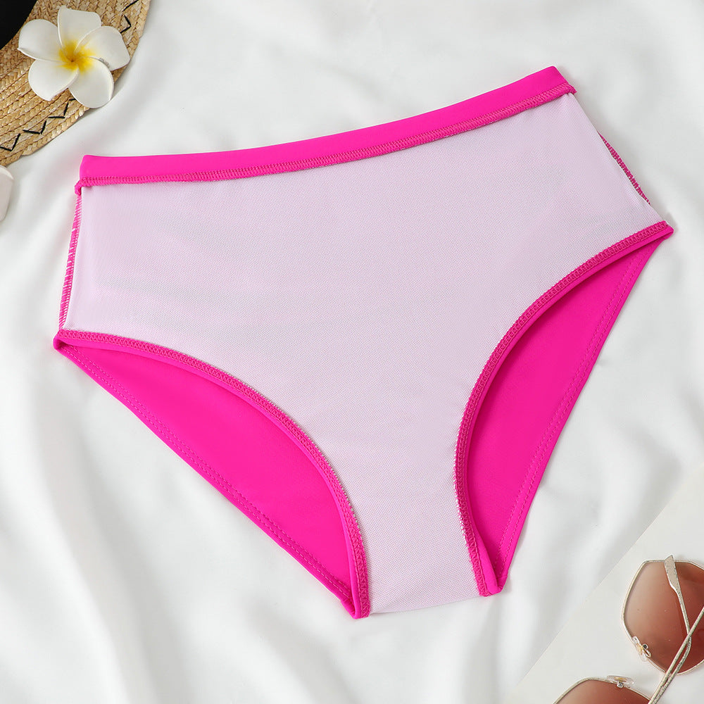 ROVIKNA 2025 new bikini sexy pit strip tube top high split front twist swimsuit bikini