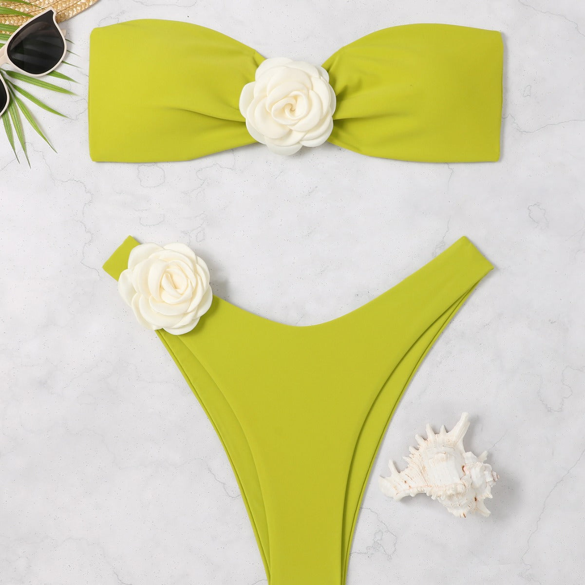 Split swimsuit sexy halter big chest steel bracket gathers small chest bikini set bikini