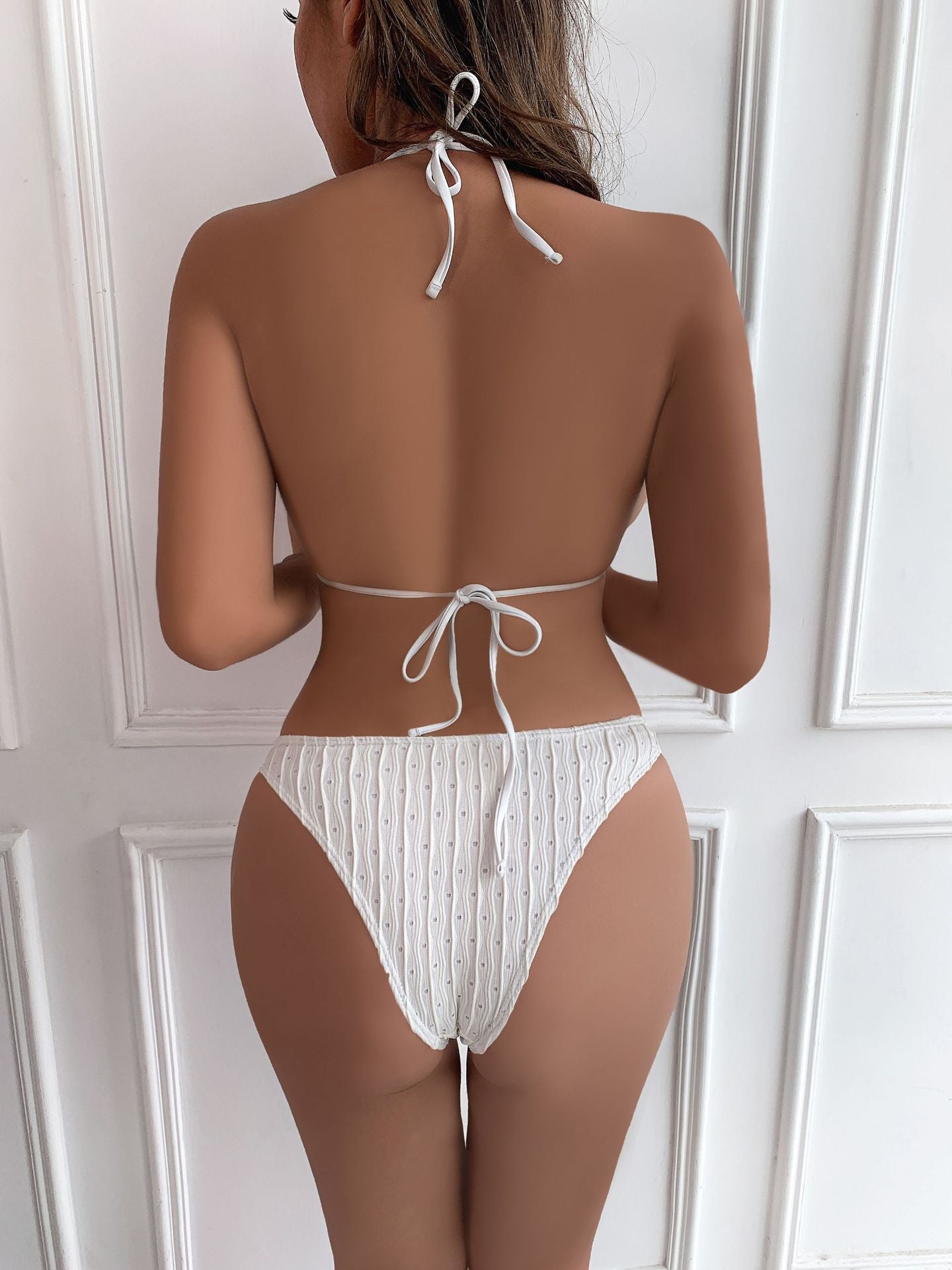 Rovikna Women's Ruched Bikini Set - Padded & Tie-Side Bottoms