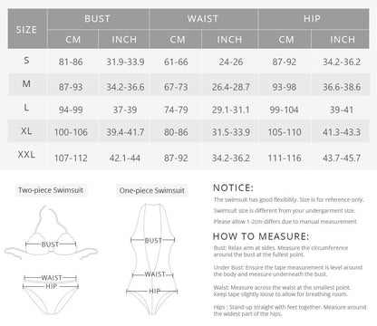 ROVIKNA Women's Steel-Support Push-Up Bikini Set with Adjustable Straps - Vibrant Multi-Color Options