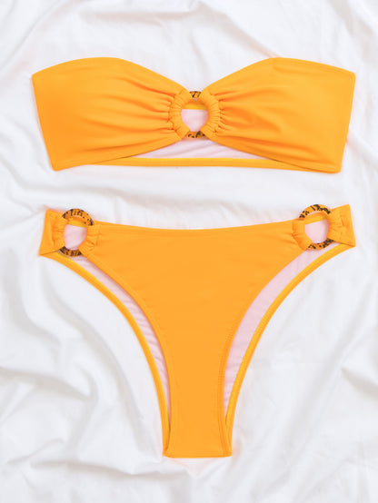 ROVIKNA 2025 bikini ladies split bikini sexy solid color swimsuit