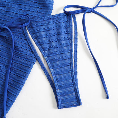Candy series special fabric swimsuit bikini three-piece bikini
