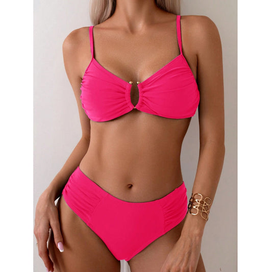 Solid color bikini