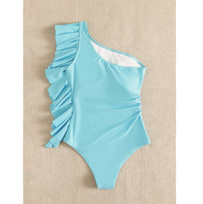ROVIKNA 2025 bikini sexy one-piece swimsuit women's swimsuit ruffle edge