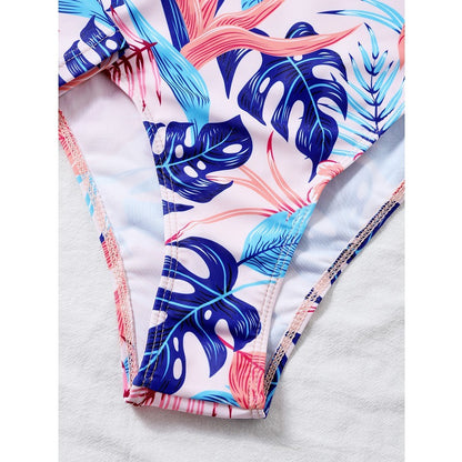New Surf Suit Sunscreen Swimsuit Printed One-piece Swimsuit Women's One-piece BIKINI