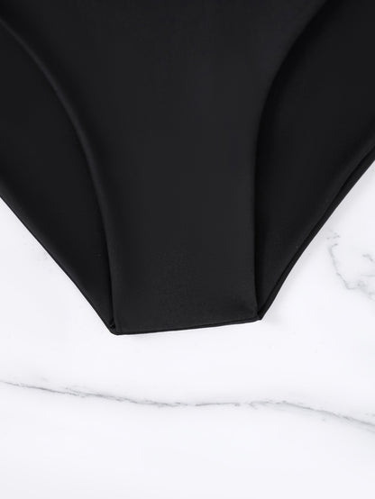 ROVIKNA 2025 Trendy Styles - Women's Multicolor Ruched Front Bikini Set