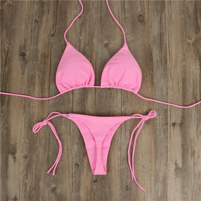 ROVIKNA Women's Adjustable Strap Bikini Set - 2025 Trendy Colors