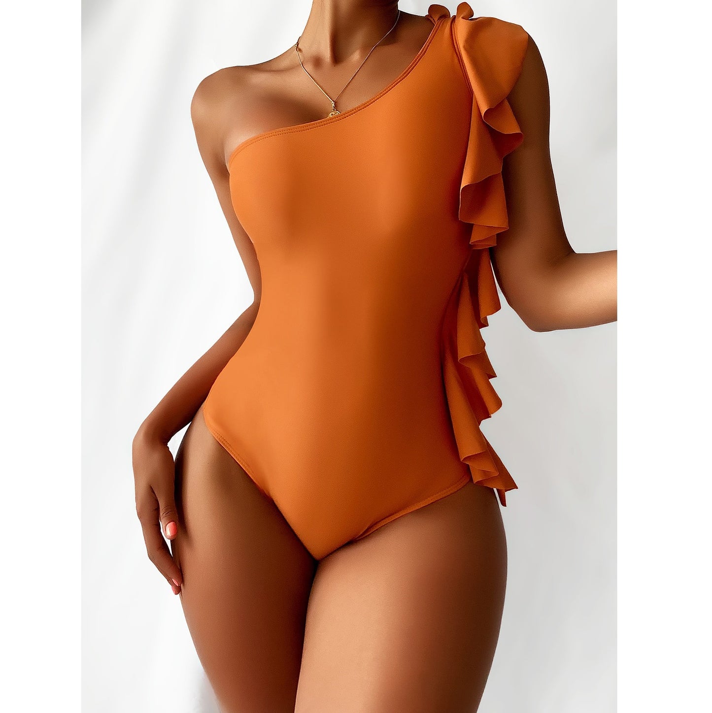 ROVIKNA 2025 bikini sexy one-piece swimsuit women's swimsuit ruffle edge