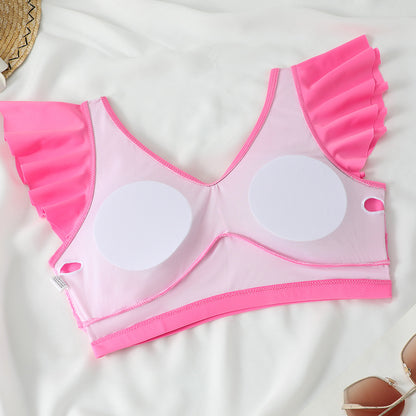 ROVIKNA 2025 new bikini sexy pit strip tube top high split front twist swimsuit bikini