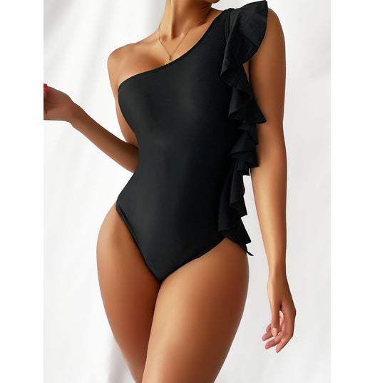 ROVIKNA 2025 bikini sexy one-piece swimsuit women's swimsuit ruffle edge