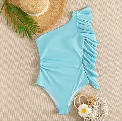 ROVIKNA 2025 bikini sexy one-piece swimsuit women's swimsuit ruffle edge